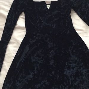 blue velvet dress